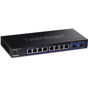 TRENDnet TEG-3102WS 10-Port Managed 2.5 Gigabit Ethernet Switch, 2x 10G SFP+ ports, rack mountable